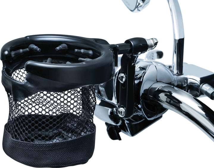 Kuryakyn Motorradlenker Zubehör: Universal Getränkehalter Getränkehalter mit Netzkorb für Kupplung/B