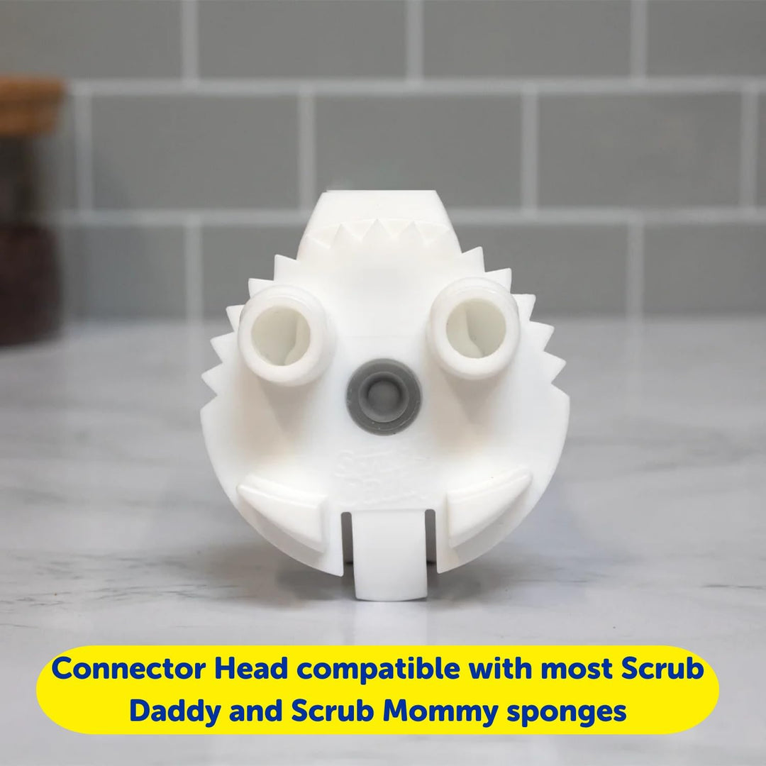 Scrub Daddy Dish Daddy Spülschwamm mit Spülmittelspender, Nachfüllköpfe, Schwamm und Anschlusskopf