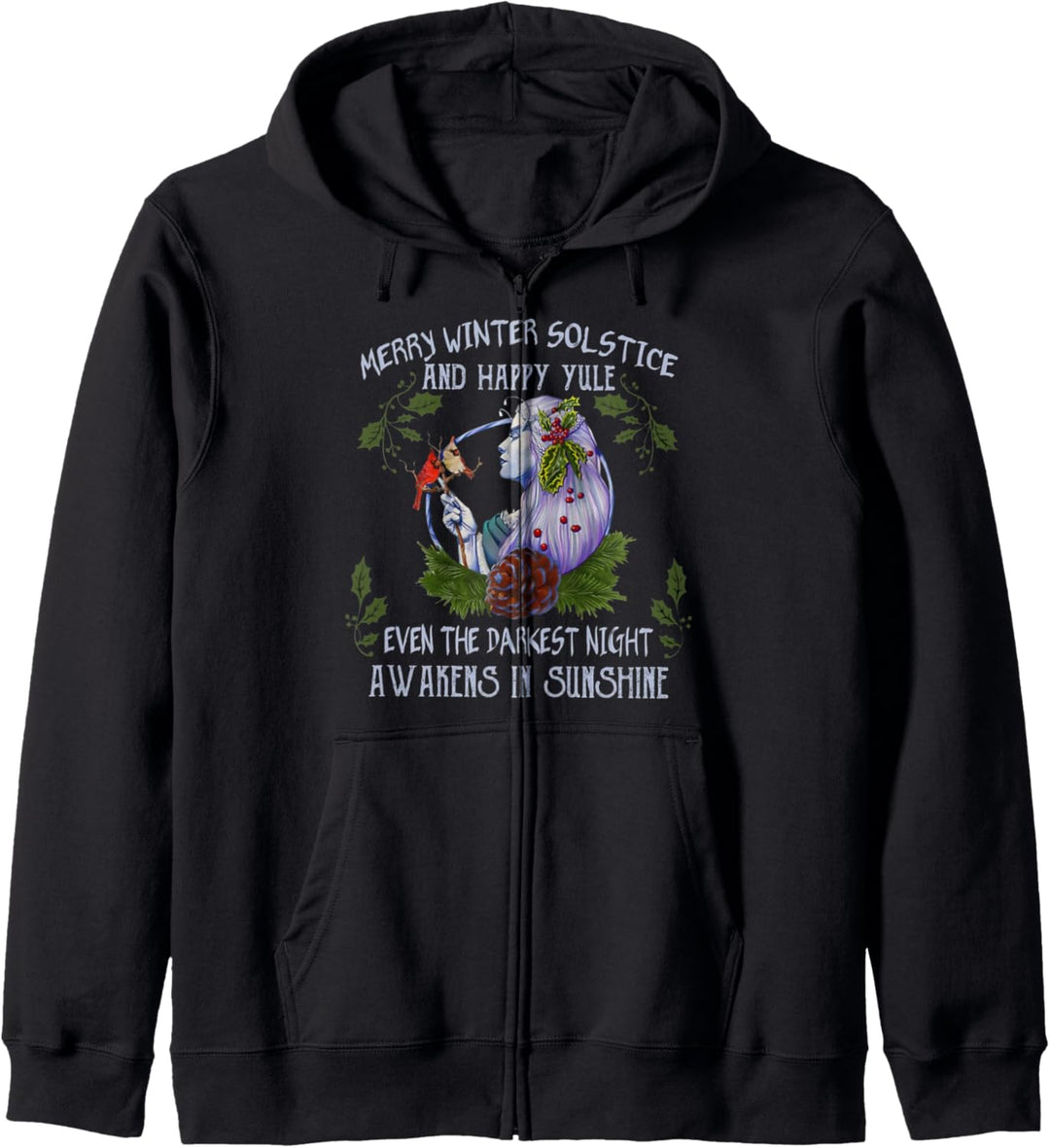 Frohe Wintersonnenwende und frohes Julfest Kapuzenjacke