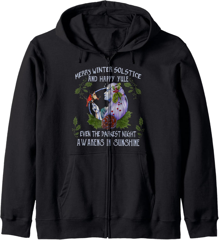 Frohe Wintersonnenwende und frohes Julfest Kapuzenjacke