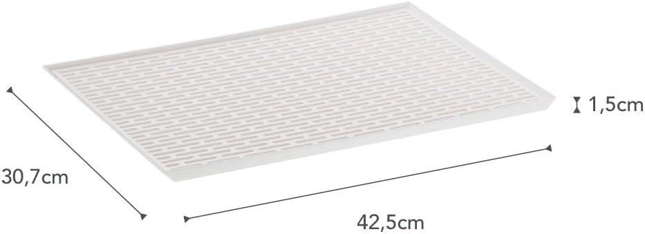 Yamazaki 3328 TOWER Breites Glas- und Becher-Abtropfgestell, weiss, ABS-Harz, minimalistisch, 42.5 x