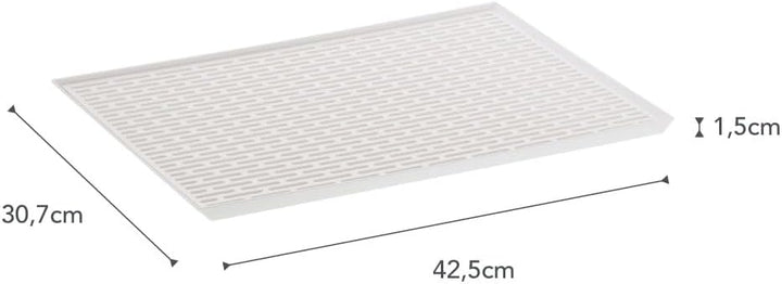 Yamazaki 3328 TOWER Breites Glas- und Becher-Abtropfgestell, weiss, ABS-Harz, minimalistisch, 42.5 x
