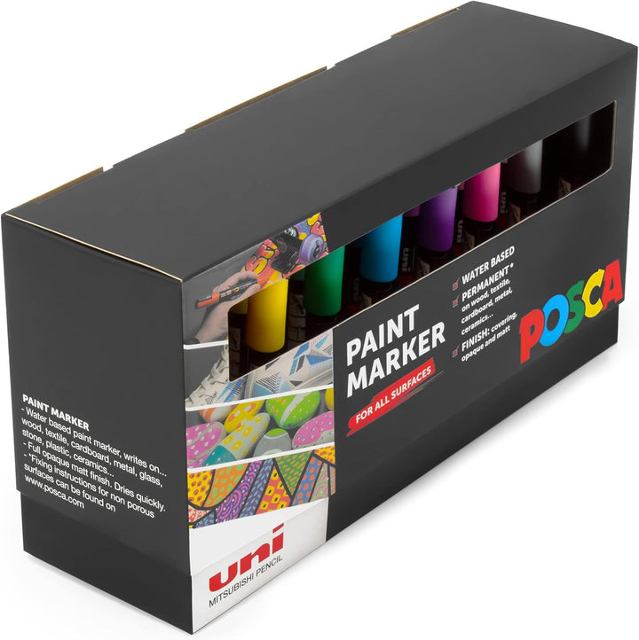 POSCA - PC-1MR – Lackstift – 0,7 mm – Schreibtischset mit 23 Farben