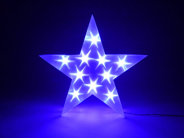LED Deko Stern 35cm LED lila, für Innen batteriebetrieben zum Stellen oder Hängen, Dekolicht, Dekora