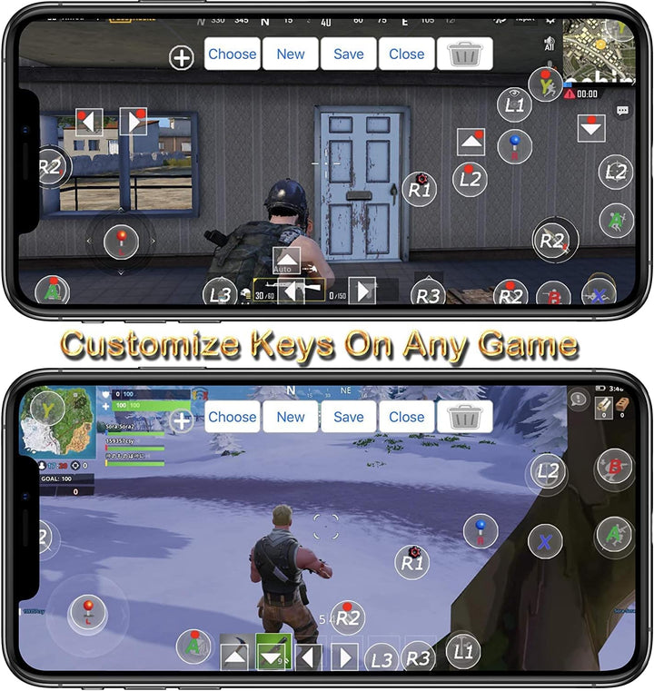 Megadream Android Controller Bluetooth, Wireless Key Mapping Gamepad Joystick für PUBG & COD & mehr,