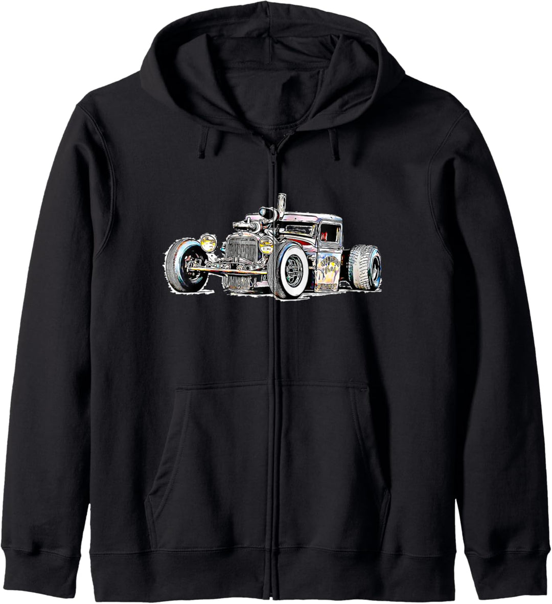 Rost Eimer Umriss Ratte Hot Rod Diesel Kapuzenjacke