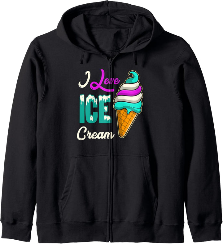 Ice Cream Design - I Love Ice Cream Kapuzenjacke