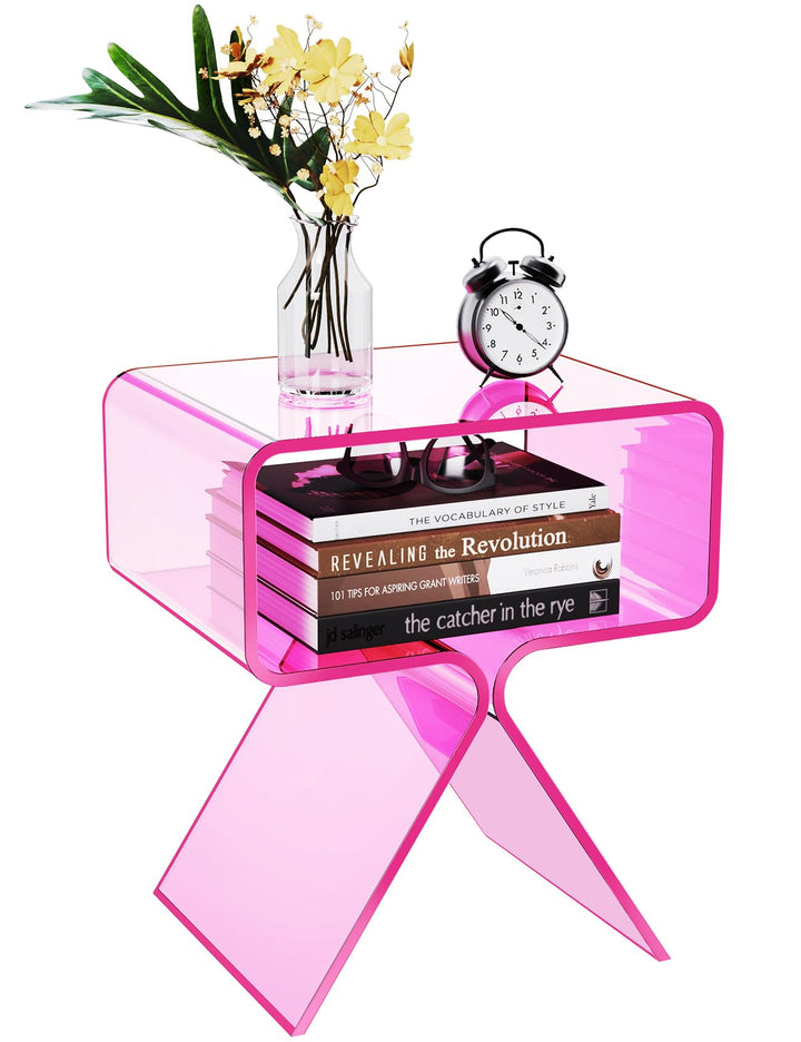 solaround Acryl Nachttisch Beistelltisch, Pink Rosa, Rosa