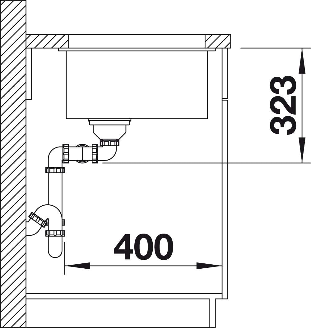 BLANCO SUBLINE 350/350-U | SILGRANIT cafe | Einbauart: Unterbau | ohne Ablauffernbedienung | 80er Un