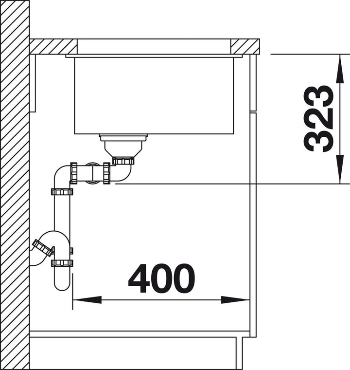 BLANCO SUBLINE 350/350-U | SILGRANIT cafe | Einbauart: Unterbau | ohne Ablauffernbedienung | 80er Un
