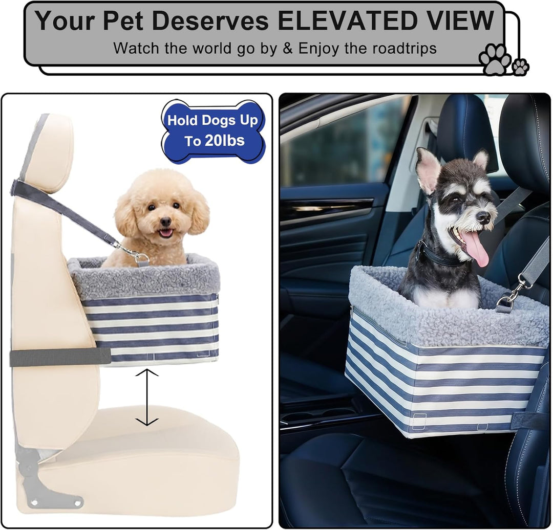 Hunde-Autositz für kleine Hunde, Erhöhter Hundesitz für Hunde Welpenautositz Hundeaussicht, Haustier