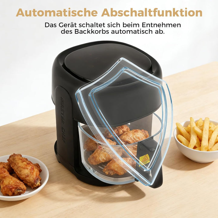 1350W Heissluftfritteuse 3.3L Smart Airfryer mit TouchScreen & Timer, 80–190 °C Einstellbaren Temper