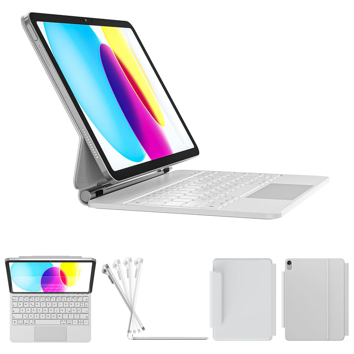 Magic Tastatur für iPad A16 11. Gen 2025/10. Gen 10.9" 2022, Magnetische Freischwebende Design, Mult