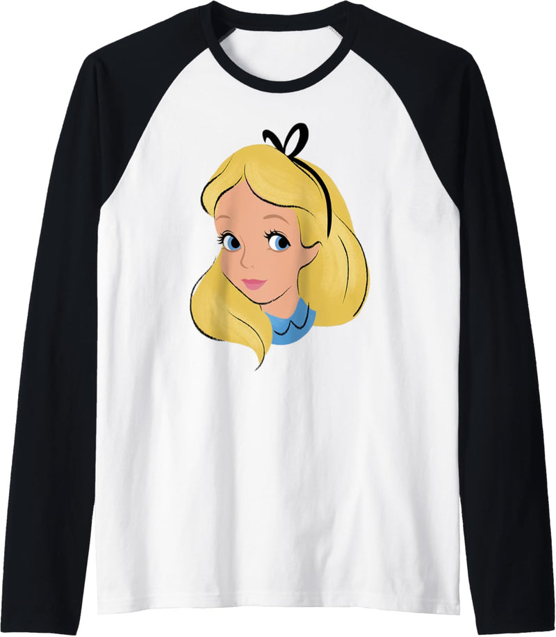 Disney Alice In Wonderland Alice Big Face Raglan