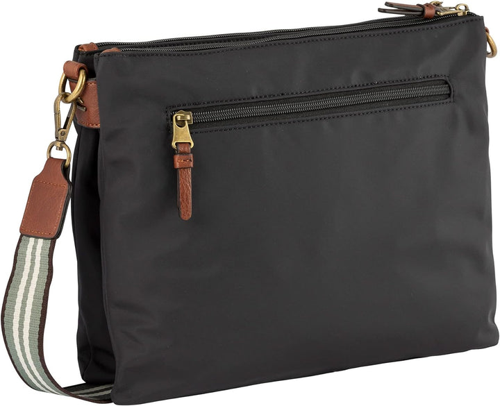 camel active bags Bari Damen Umhängetasche Crossbody Bag Mittelgross Schwarz Schwarz 33 x 6 x 25, Sc