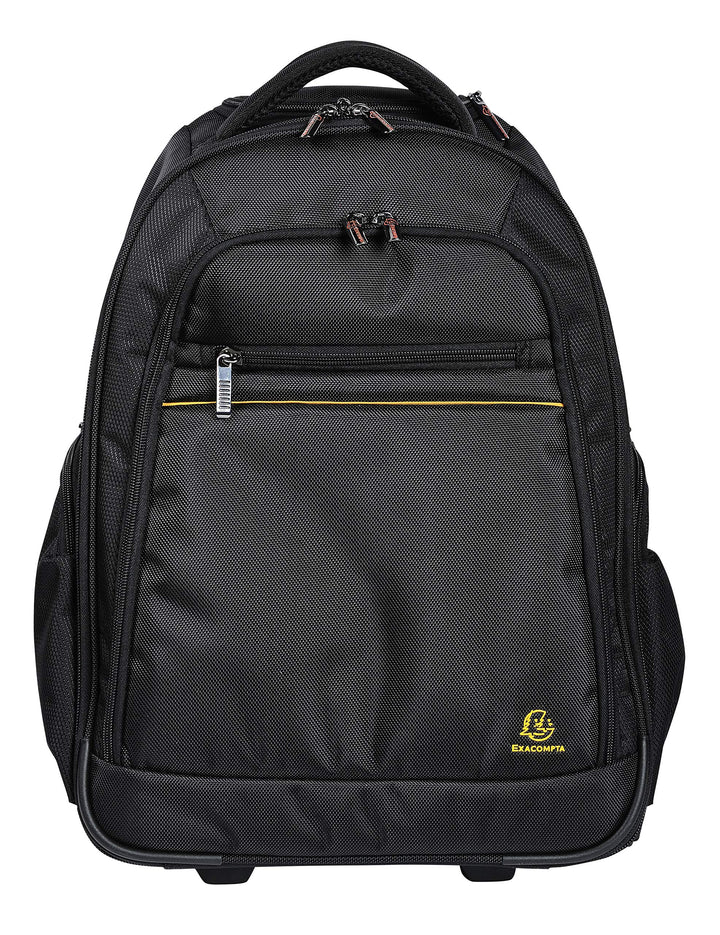 Exacompta 18634E Premium Rucksack Exabusiness mit 15,6" Laptopfach, ausziehbarer Trolleygriff und Ro