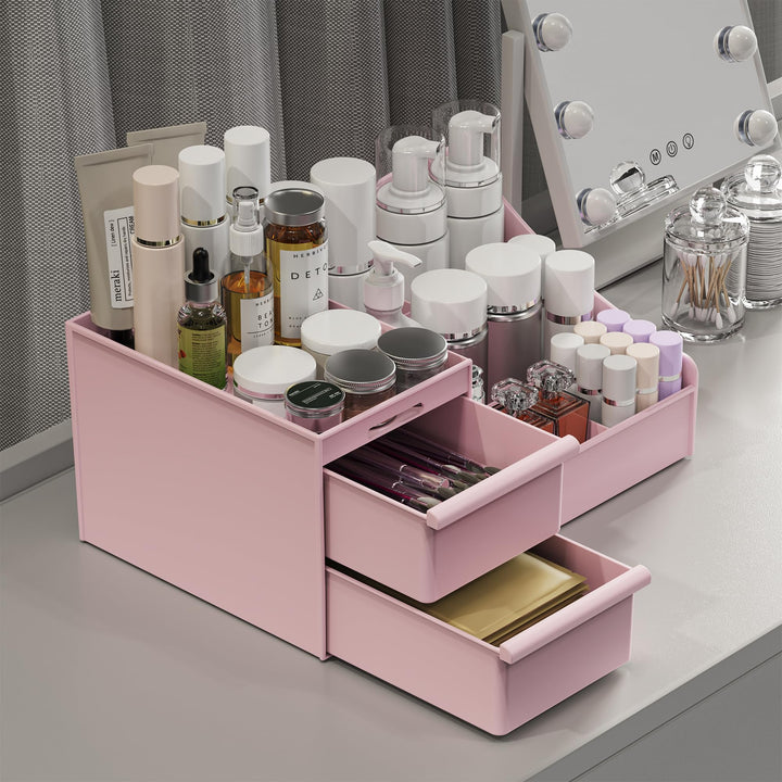 DancesCat Make Up Kosmetik Organizer mit Schubladen, Makeup Organizer Aufbewahrung Kosmetikbox für W