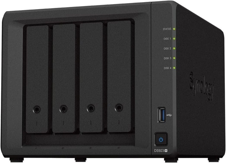 Synology DS923+ 16TB 4 Bay Desktop NAS Lösung, installiert mit 4 x 4 TB Western Digital Red Plus Lau