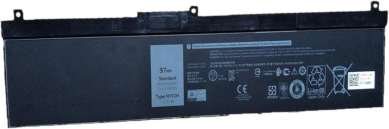 Hubei 11,4 V, 97 Wh, 8070 mAh, NYFJH-kompatibler Laptop-Akku mit Dell Precision 7530 7730 Series Not