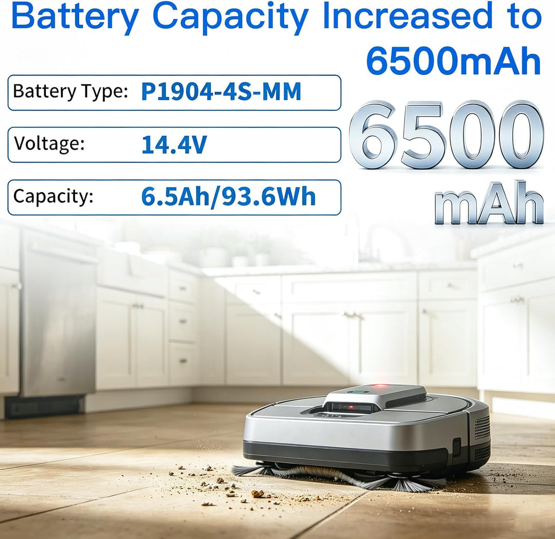 6500mAh Hochkapazitäts-Akku für Neato D3 D4 D5 D6 D7 Roboter-Staubsauger – Ersatzbatterie, Kompatibe