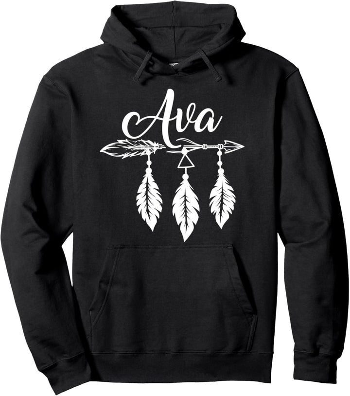 Feder Name Ava Traumfänger Federn Wahrheit Spirituell Pullover Hoodie