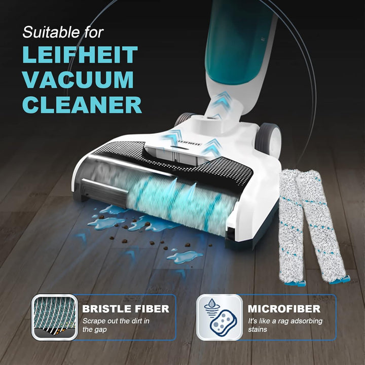 Zubehörset für Leifheit Akku-Wischsauger Regulus Aqua PowerVac Nasssauger 2 Mikrofaserwalzen & 6 Sch