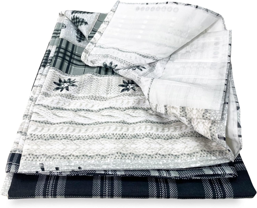 Tex Family Vorhang Tiroler Beige im Bergstil, 180 x 280 cm, Beige