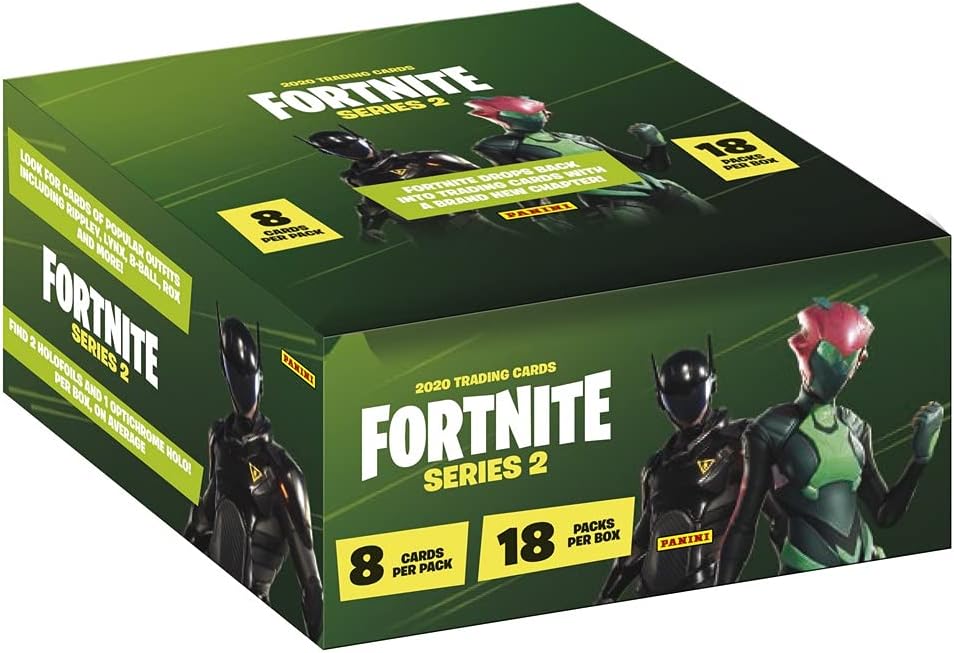 Fortnite Trading Card Series 2 Box DA 18 Bustine Briefumschläge, Grün (Panini Spanien)
