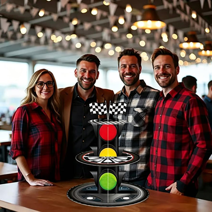 Kuchenständer im Rennwagen-Design, dreistöckiger Kuchenständer im Ampeln-Design, Rennwagen-Mottopart
