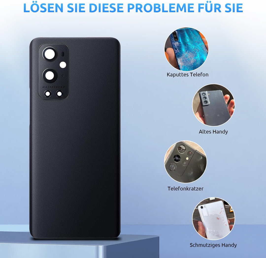 Eonpam Akkufachdeckel Rückseite Glas Ersatz,für (Oneplus 9 Pro) Reparatursatz Original Akkudeckel Er