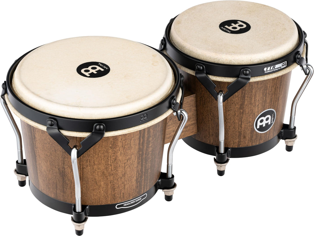 Meinl Percussion HTB100WB-M Wood Bongo-Set, Headliner Designer Series, Durchmesser 17,15 cm (6,75 zo
