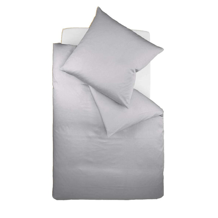 fleuresse Uni-Colours Bettwäsche-Set, Mako Satin, 100 Prozent Baumwolle, Fb. steingrau, 240 x 220 cm