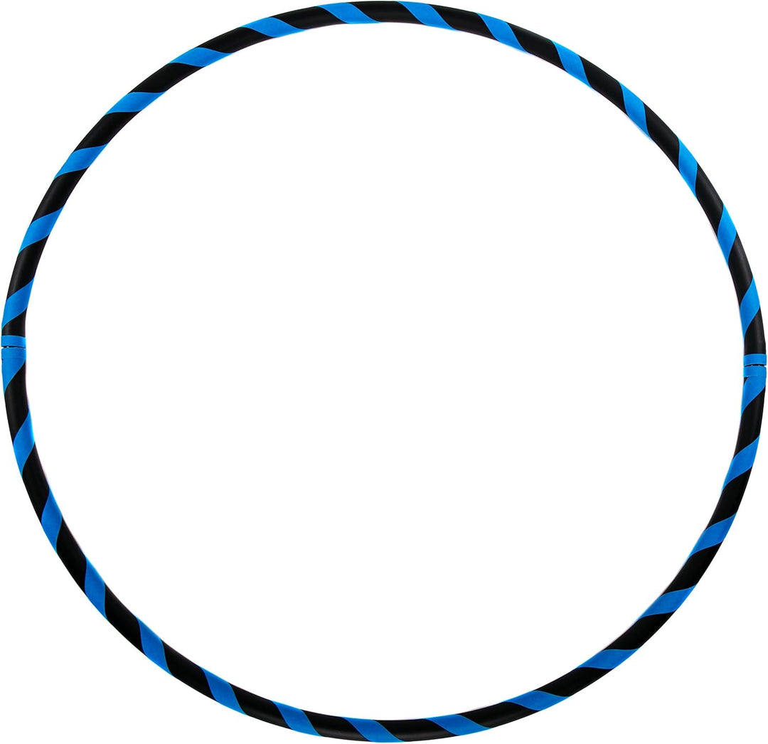 Faltbarer Anfänger Hula Hoop Reifen, Ø90/95/100/105cm Ø90cm Neon-Blau, Ø90cm Neon-Blau