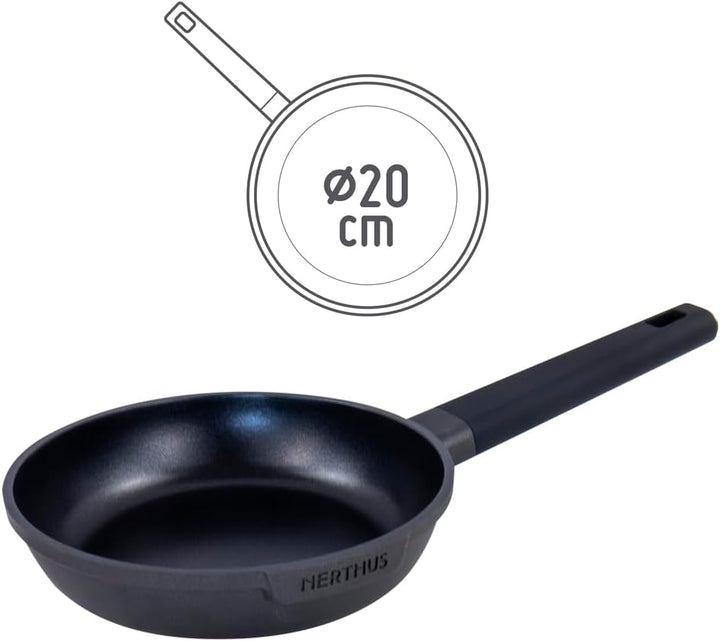 Nerthus FIH 1561 Pfanne aus Aluminiumguss mit Antihaftbeschichtung induktionsgeeignet Gas und Ceran