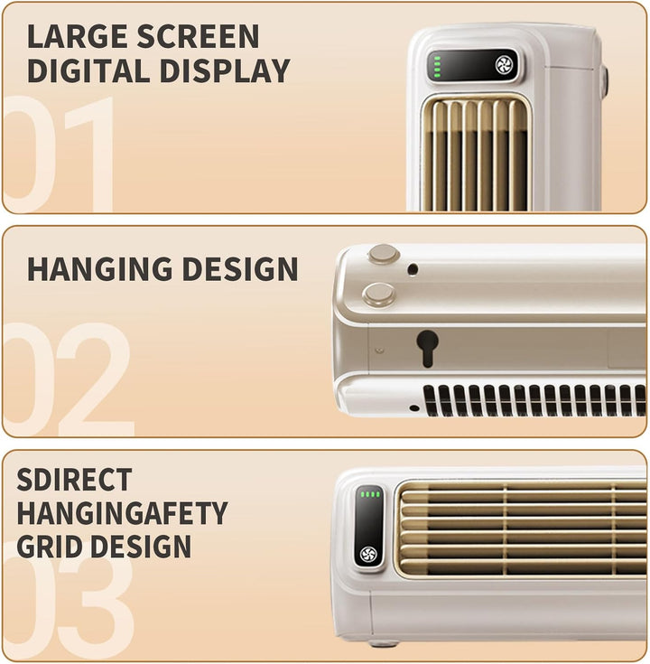 XLSBZ Outfany Cooling Ace,Tragbare Klimaanlage Tischventilator Leise USB Wiederaufladbare Mini Mobil