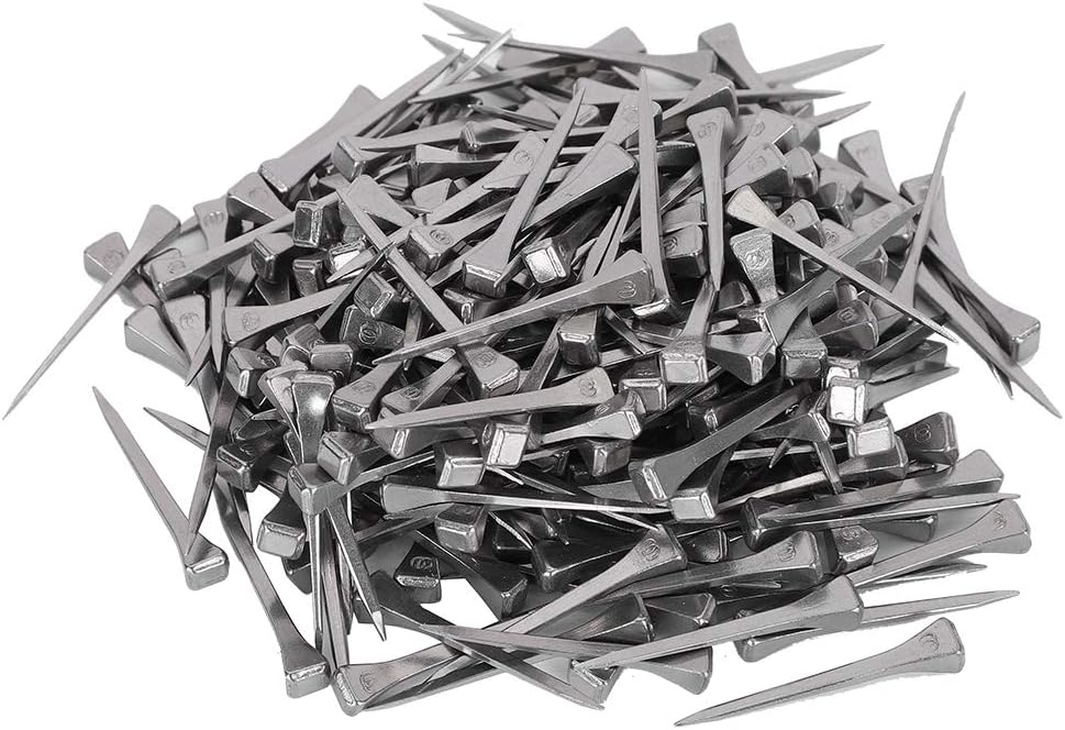 250 Stück Stahl E4 Hufeisennägel, Buntglasnägel und quadratische Pferderennennägel zur Sicherung von