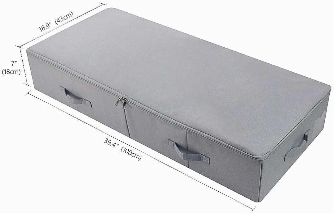 2er-Pack, 100X 43X 18cm, 3-seitiger Reissverschluss Unterbett, Kleiderschrank Kleidung, Schuhe Aufbe
