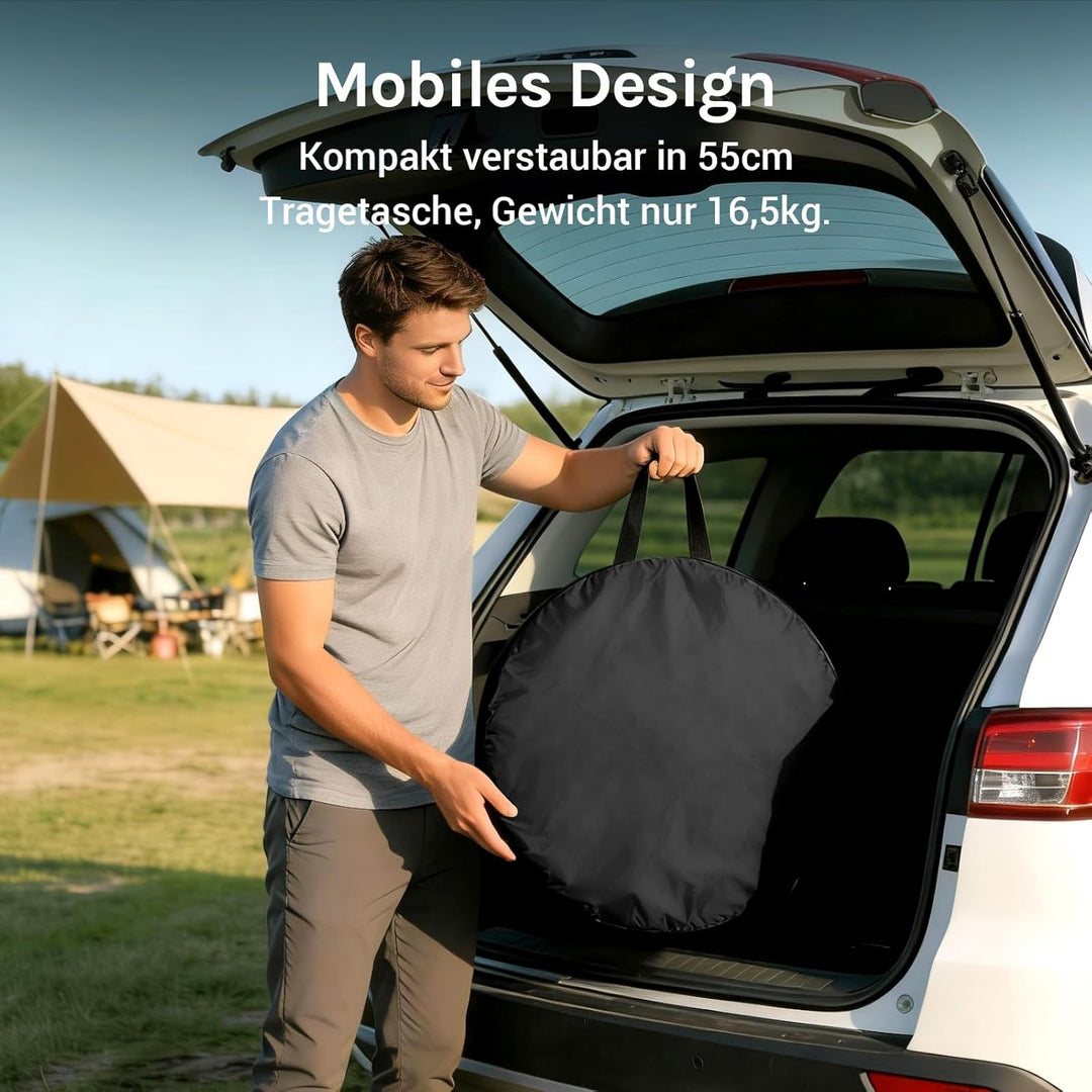 WolfWise Pop-Up Duschzelt Camping & Umkleidezelt – Kompakt & Leicht 2kg mit Tasche, Schneller Aufbau