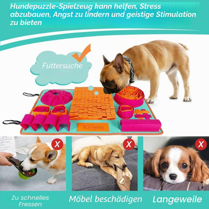 Vivifying Schnüffelmatte für Hunde, Interaktive Hundespielzeug für Langeweile und geistige Stimulati