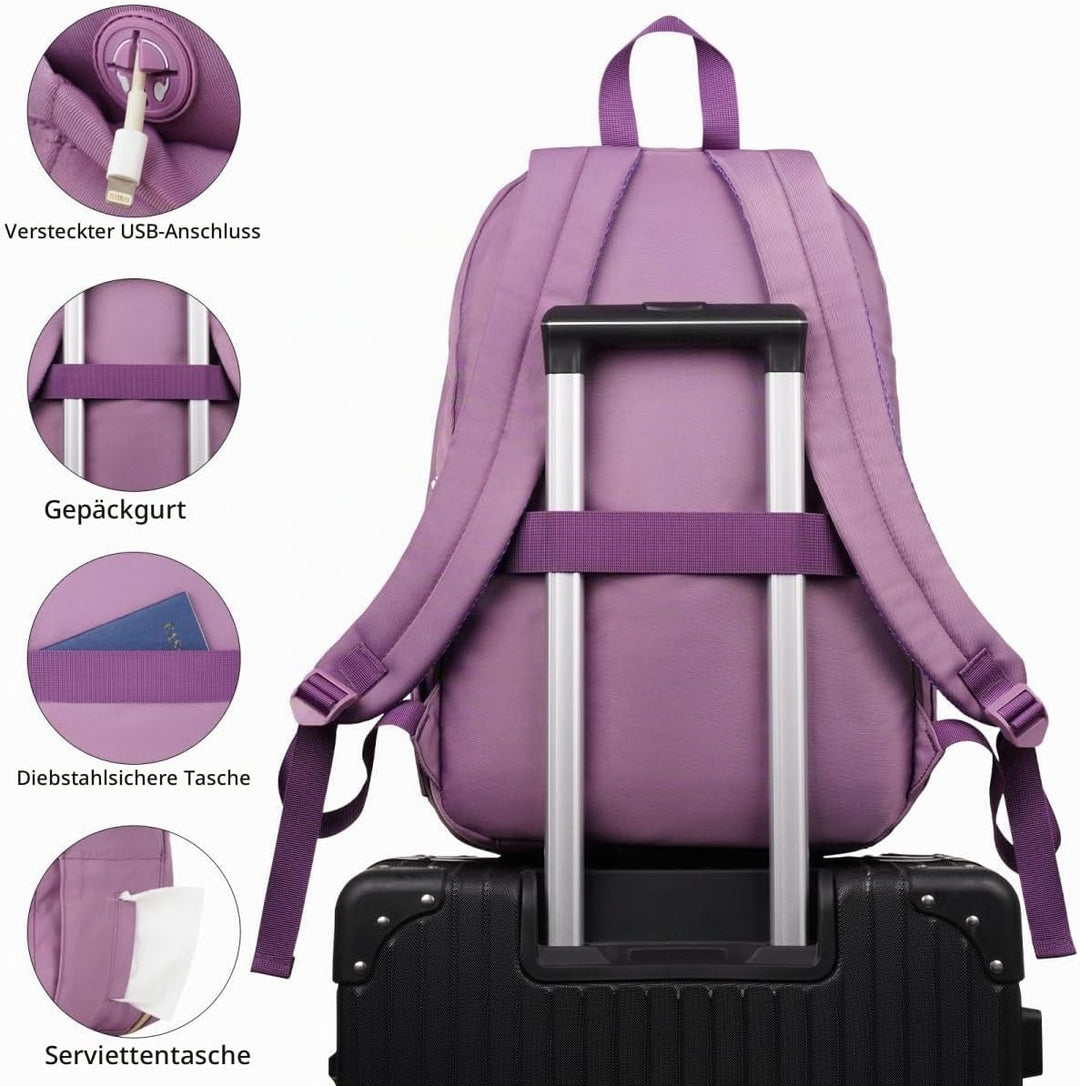 Schulrucksack Mädchen Teenager Laptop Rucksack Damen,Schulranzen Frauen Schule für Universität Studi