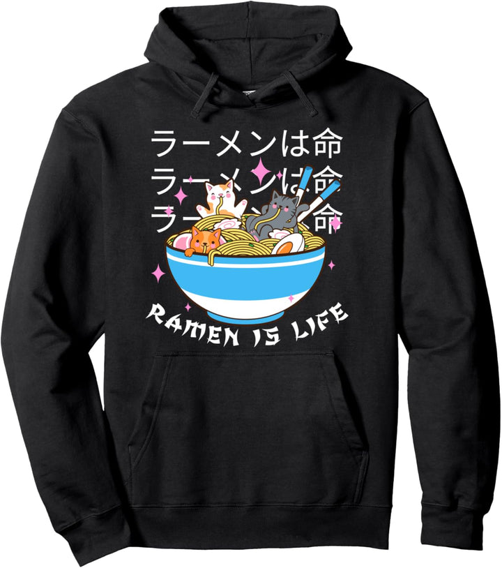Kawaii Ramen Ramen is life Japanische Nudel Kanji Anime Pullover Hoodie