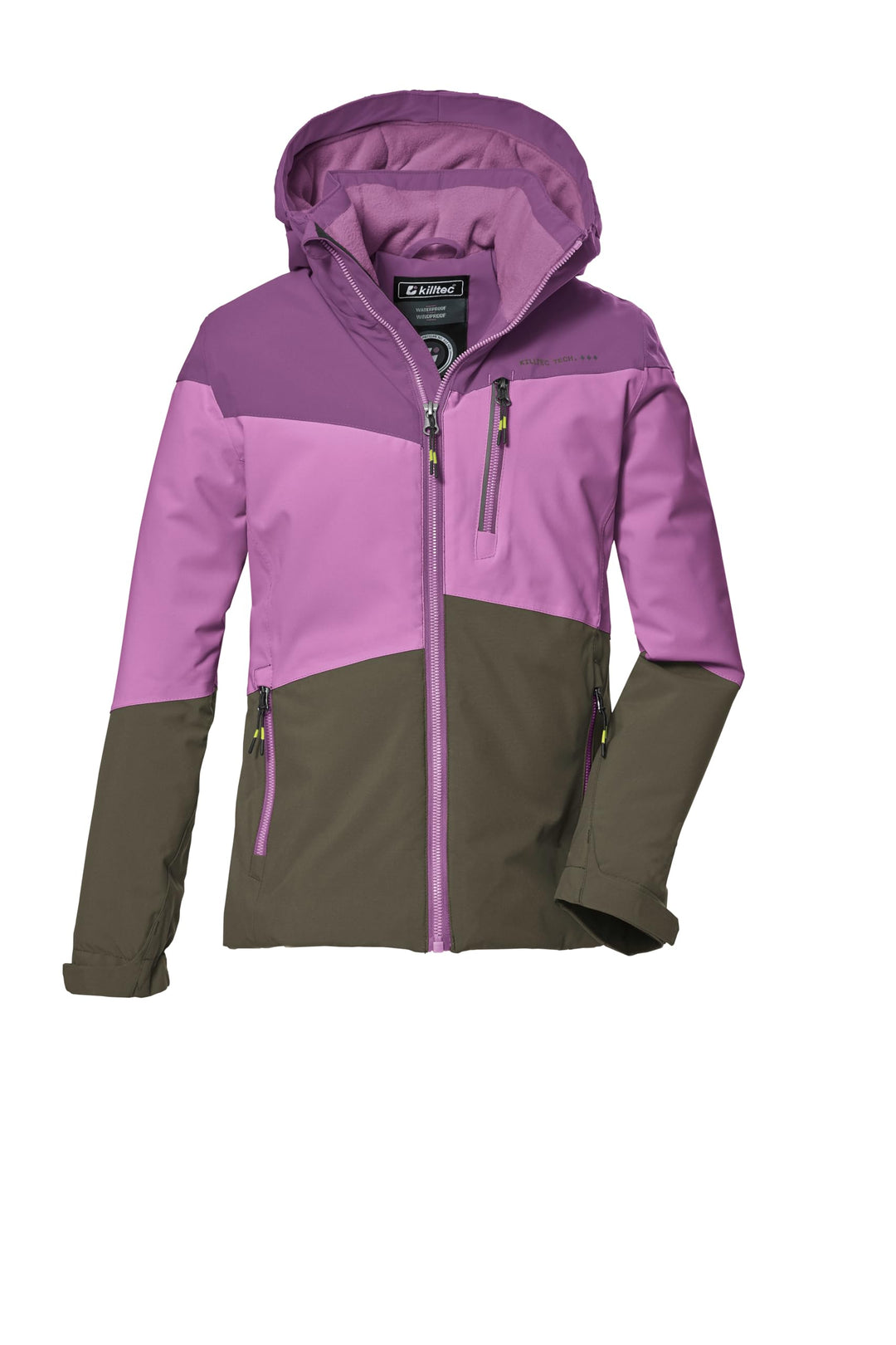 Killtec Mädchen Kow 170 Grls Jckt Funktionsjacke mit Kapuze und Schneefang/Outdoorjacke ist wasserdi