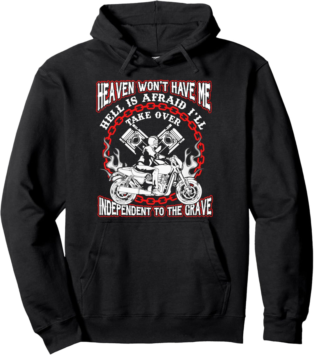 No Club Motorcycle Gift Independent Lone Biker Pullover Hoodie