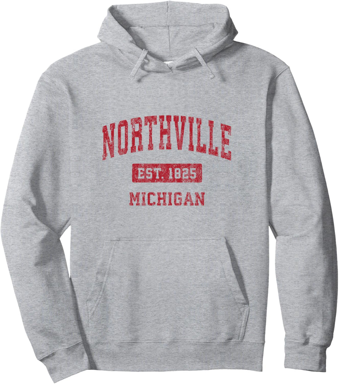 Northville Michigan MI Vintage Sports Design rot Pullover Hoodie