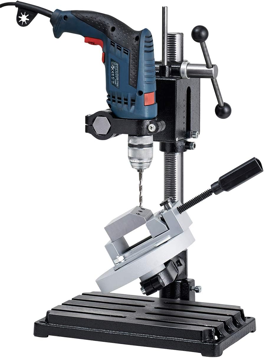 WABECO Bohrständer Fräsständer BF1240 mit Bohr-Frästisch vertikal/horizontal Säule 500 Ausleger 350