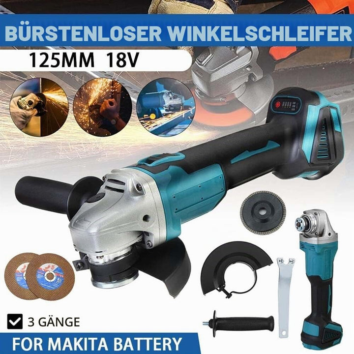 Trintion 18-V-Akku-Winkelschleifer (125 mm) mit Griff &amp; Scheiben
