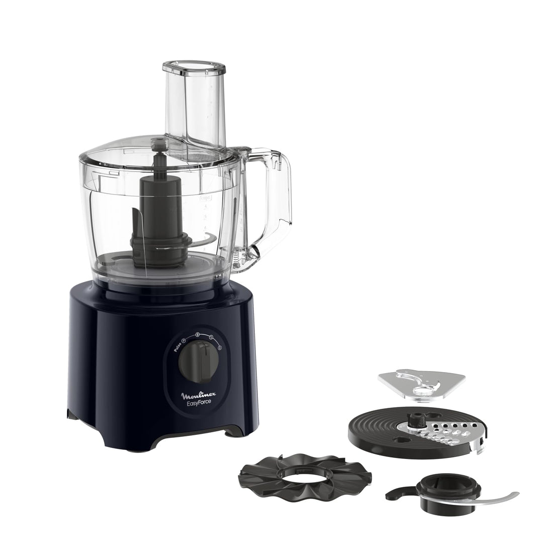 Moulinex Easy Force, Küchenmaschine und Mixer, 4 Zubehörteile, 15 Funktionen, 800 W Leistung, einfac