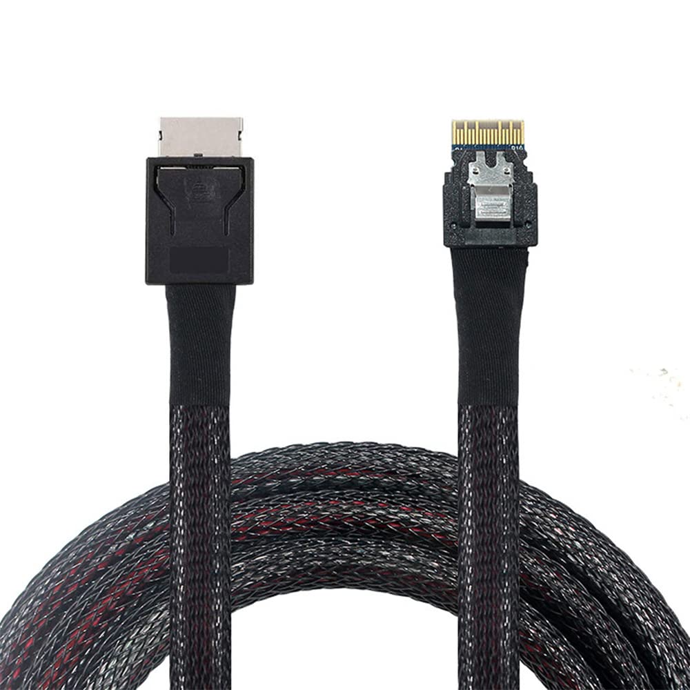 NFHK OcuLink PCIe PCI-Express SFF-8611 4i auf SFF-8654 Slimline SSD Daten-Aktivkabel 50cm