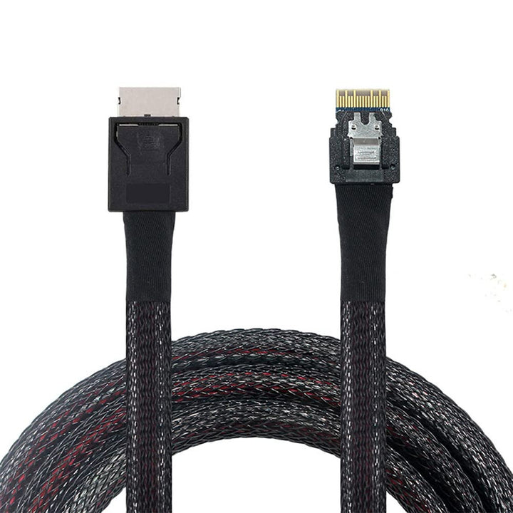 NFHK OcuLink PCIe PCI-Express SFF-8611 4i auf SFF-8654 Slimline SSD Daten-Aktivkabel 50cm