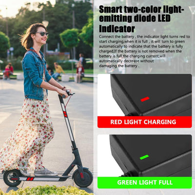 XPJBKC Ladegeräte für Scooter, 42V 2A Hoverboard Ladekabel, AC Netzteil Fahrrad Ladegerät, E Scooter